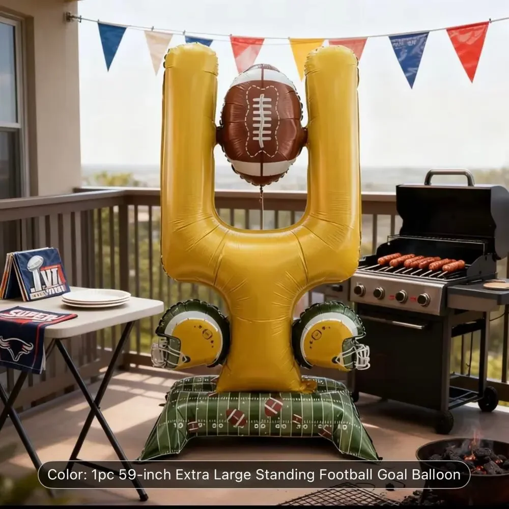 Football party balloon decor